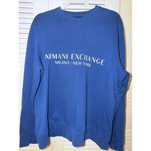 Armani Exchange Men’s Blue Sweatshirt Size XL Milano New York